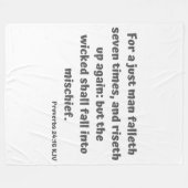 Proverbs 24:16 KJV Bijbelversie-scripts Fleece Deken (Voorkant (Horizontaal))