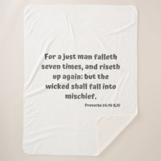 Proverbs 24:16 KJV Bijbelversie-scripts Sherpa Deken