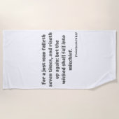 Proverbs 24:16 KJV Bijbelversie-scripts Strandlaken (Voorkant)