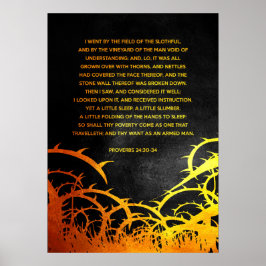 Proverbs 24:30-34 Bijbelversie Poster