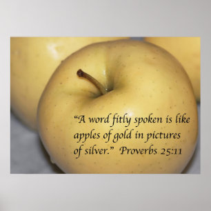 Proverbs 25:11 Afdrukken van scripts Poster