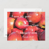 Proverbs 25:11 Een woord dat goed gesproken wordt. Briefkaart (Voorkant / Achterkant)