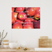 Proverbs 25:11 Een woord, gefitnessleerd gesproken Poster (Keuken)