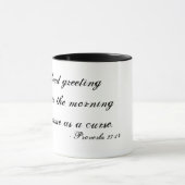 Proverbs 27:14 Full Quote Black en White Mok (Midden)