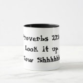 Proverbs 27:14 Mok zwart-wit (Midden)