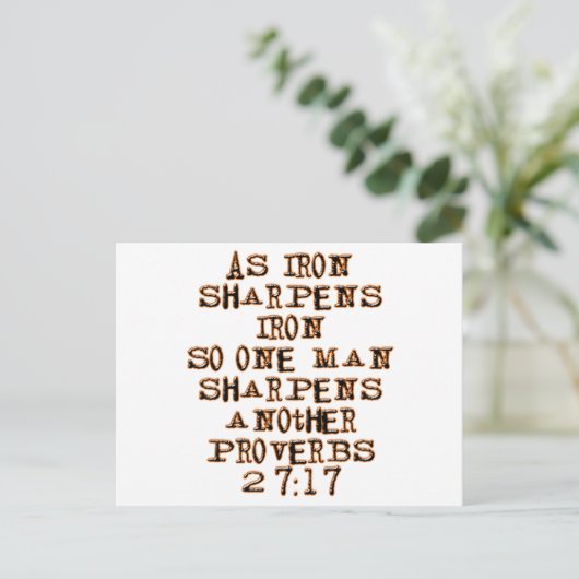 Proverbs 27:17 briefkaart (Staand voorkant)