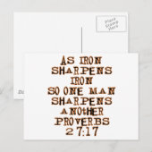 Proverbs 27:17 briefkaart (Voorkant / Achterkant)