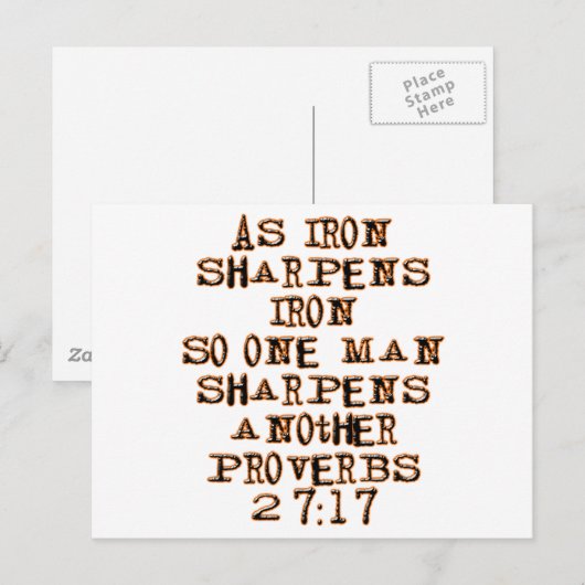 Proverbs 27:17 briefkaart (Voorkant / Achterkant)