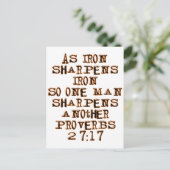 Proverbs 27:17 briefkaart (Staand voorkant)