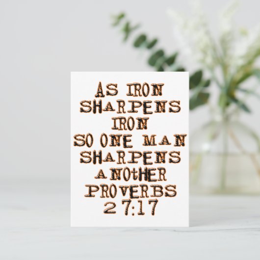 Proverbs 27:17 briefkaart (Staand voorkant)