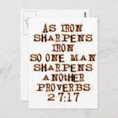 Proverbs 27:17 briefkaart (Voorkant / Achterkant)