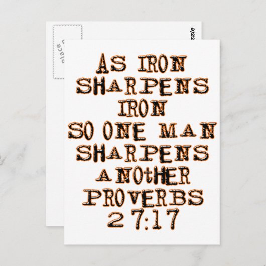 Proverbs 27:17 briefkaart (Voorkant / Achterkant)
