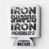 Proverbs 27-17 IJzeren scherpen IJzer Blikjeskoeler (Achterkant)