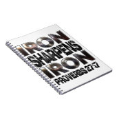 Proverbs 27-17 IJzeren scherpen IJzer Notitieboek (Rechterzijde)