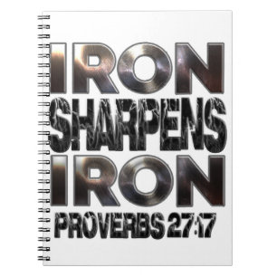 Proverbs 27-17 IJzeren scherpen IJzer Notitieboek