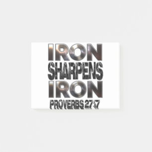 Proverbs 27-17 IJzeren scherpen IJzer Post-it® Notes