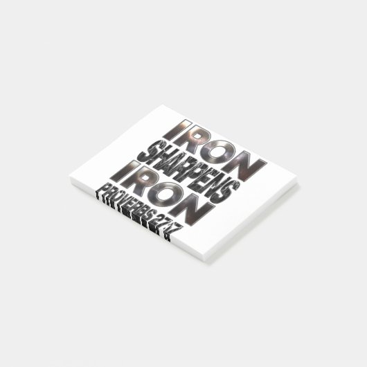 Proverbs 27-17 IJzeren scherpen IJzer Post-it® Notes (Schuin)