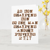 Proverbs 27:17 kaart (Gele Bloem)