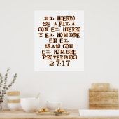 Proverbs 27:17 poster (Keuken)