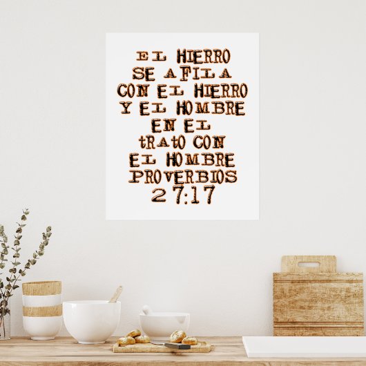 Proverbs 27:17 poster (Keuken)