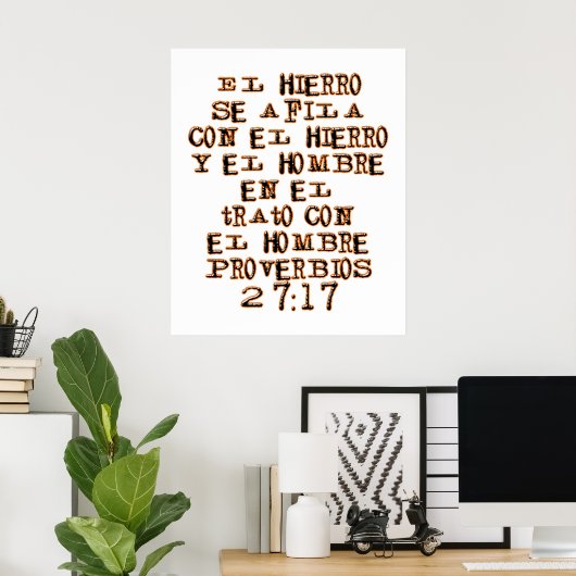 Proverbs 27:17 poster (Thuiskantoor)