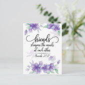 Proverbs 27:17 Vrienden verscherpen de Minds Briefkaart (Staand voorkant)