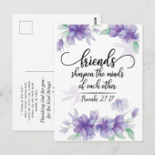 Proverbs 27:17 Vrienden verscherpen de Minds Briefkaart (Voorkant / Achterkant)