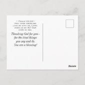 Proverbs 27:17 Vrienden verscherpen de Minds Briefkaart (Achterkant)