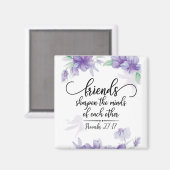 Proverbs 27:17 Vrienden verscherpen de Minds Magneet (Voorkant / Achterkant)