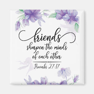 Proverbs 27:17 Vrienden verscherpen de Minds Magneet