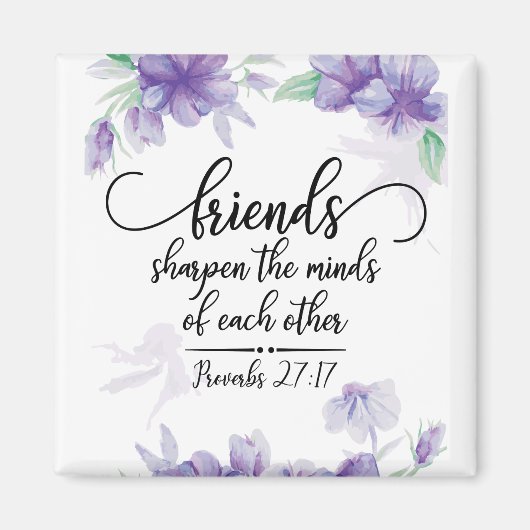 Proverbs 27:17 Vrienden verscherpen de Minds Magneet (Voorkant)