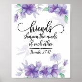 Proverbs 27:17 Vrienden verscherpen de Minds Poster (Voorkant)