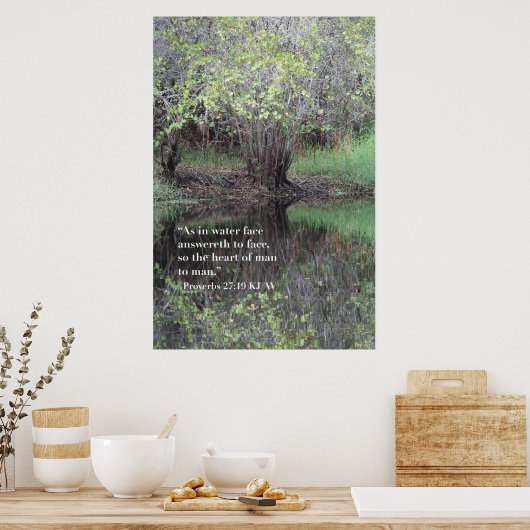Proverbs 27:19 Afdrukken van scripts Poster (Keuken)