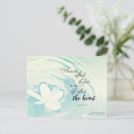 Proverbs 27:19 - Als water het gezicht weergeeft Briefkaart (Staand voorkant)