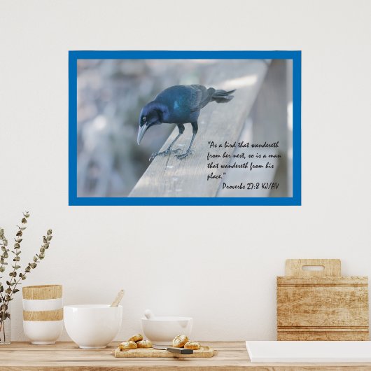 Proverbs 27:8 Poster voor scripts (Keuken)