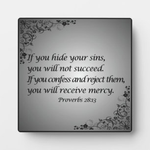 Proverbs 28:13 fotoplaat