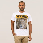 PROVERBS 28:1 ALS LION, CHRISTELIJKE T-SHIRTS (Voorkant volledig)