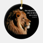 Proverbs 28:1 keramisch ornament (Voorkant)