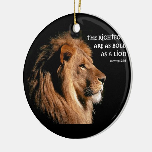 Proverbs 28:1 keramisch ornament (Links)