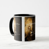 Proverbs 28:1 KJV bijbelcitaat Mok met twee tonen (Voorkant links)