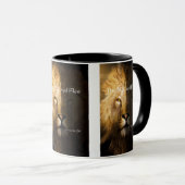 Proverbs 28:1 KJV bijbelcitaat Mok met twee tonen (Voorkant rechts)