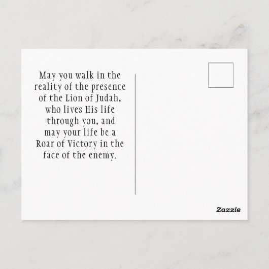 Proverbs 28:1 Righteous zijn gebold als een leeuwb Briefkaart (Achterkant)