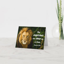 Proverbs 28:1 Righteous zijn gebold als een leeuwb Kaart
