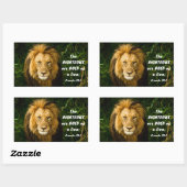 Proverbs 28:1 Righteous zijn gebold als een leeuwb Rechthoekige Sticker (Vel)