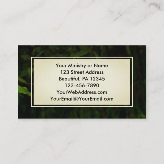 Proverbs 28:1 Righteous zijn gebold als een leeuwb Visitekaartje (Achterkant)