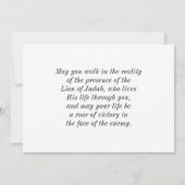 Proverbs 28:1 Robuust vet als lionflatKaart (Achterkant)