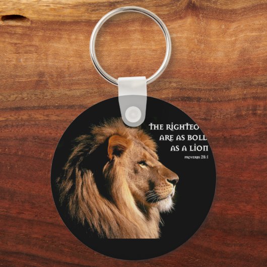 Proverbs 28:1 sleutelhanger (Voorkant)