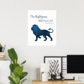 Proverbs 28 1 vet als leeuw poster (Thuiskantoor)