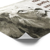 Proverbs 28:1 Vet als leeuwen poster (Hoek)