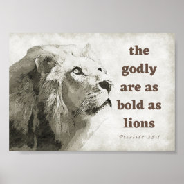 Proverbs 28:1 Vet als leeuwen poster